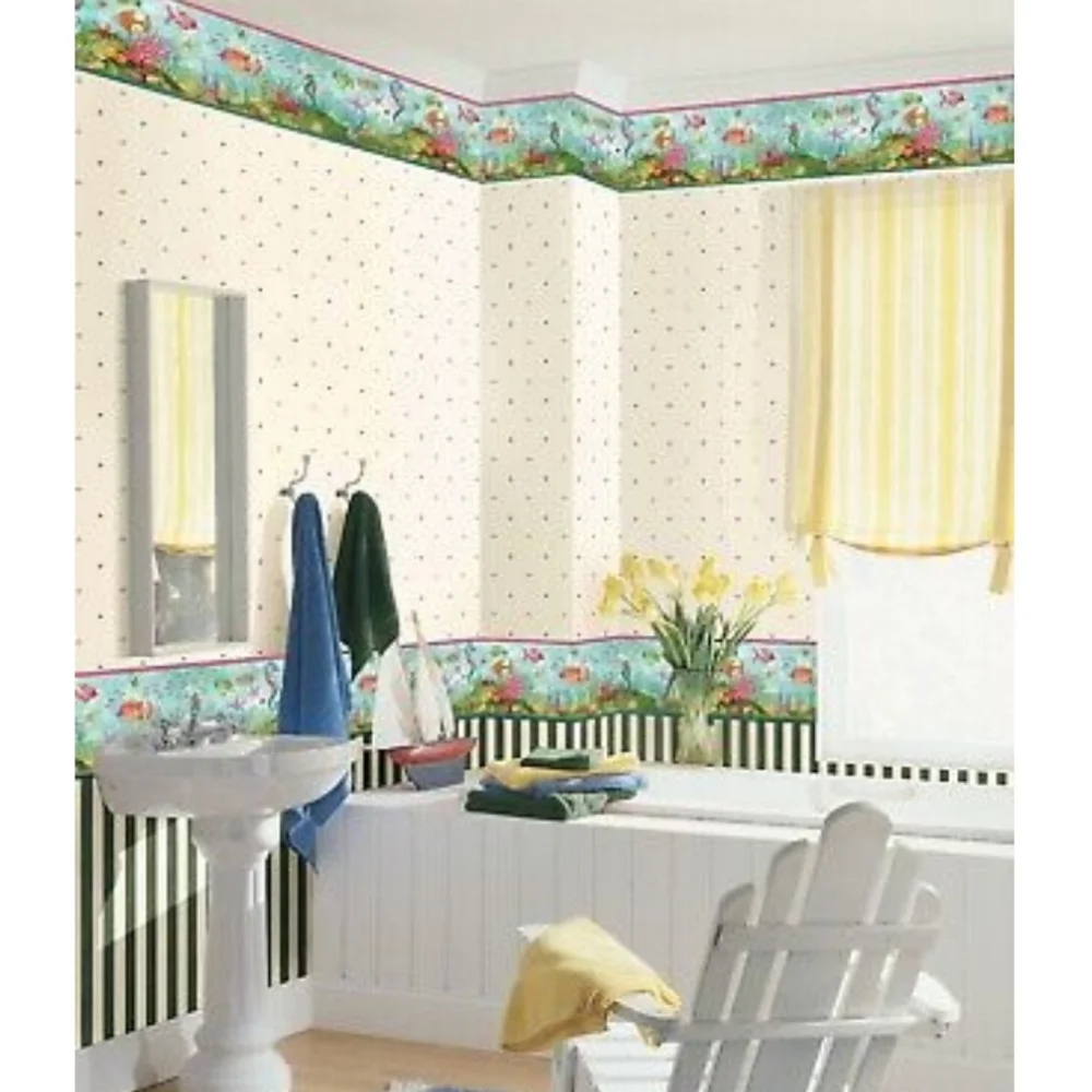 Wallpaper Border Flirty Fun Fishes Kids Bathroom